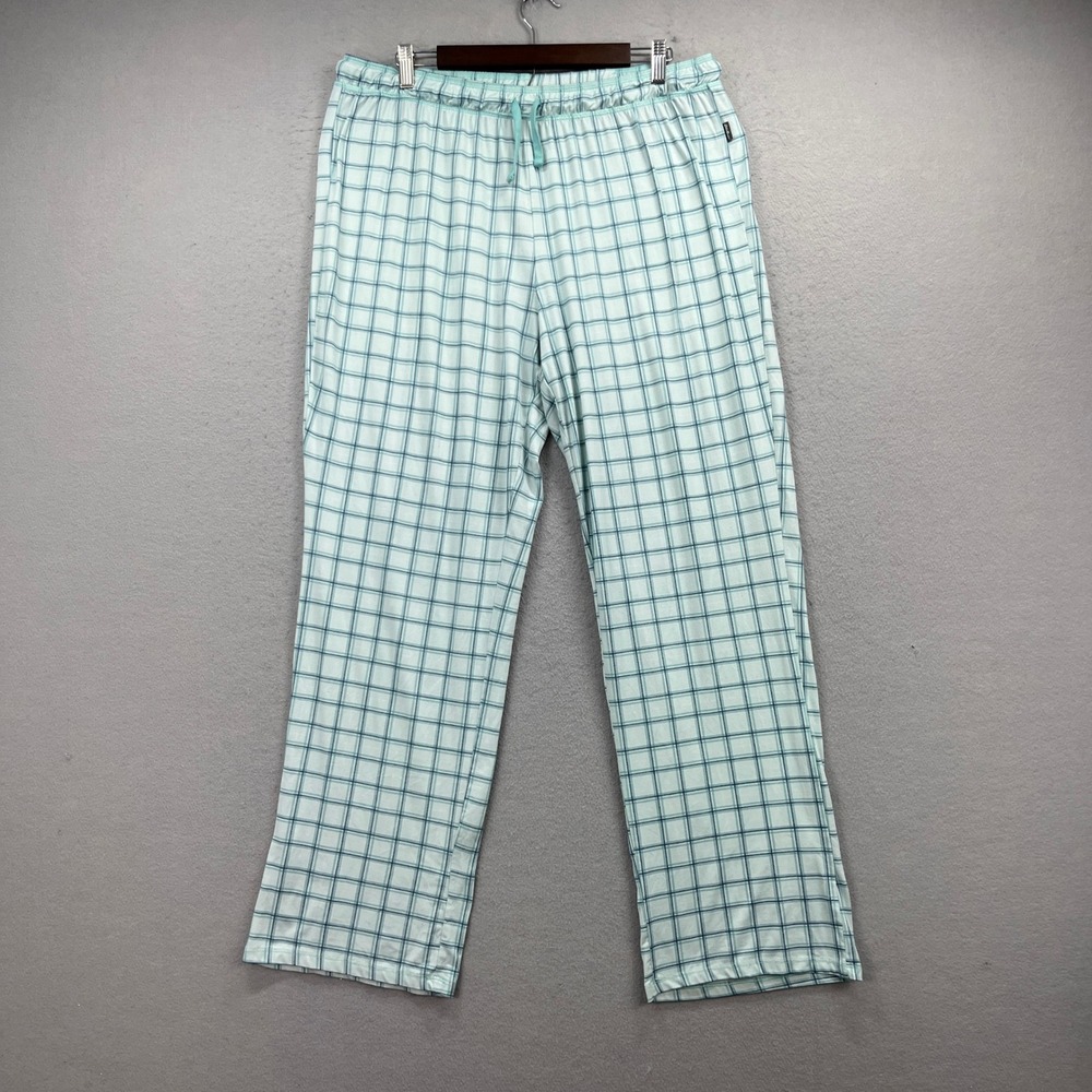 Eddie Bauer Pajama Pants Womens XL Blue Plaid Sleepwear Soft Comfort PJs Bottoms